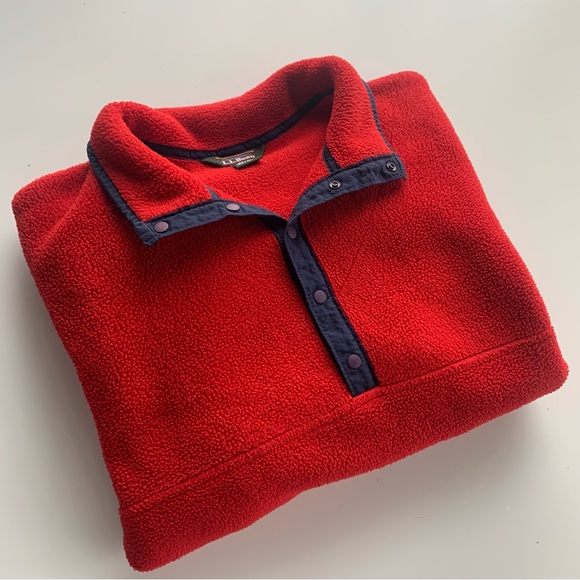 LL Bean Fleece Sweater Quarter Zip - Picture 5 of 7